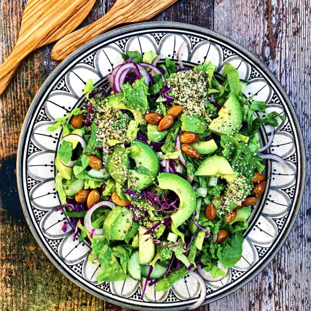 Avocadosalat - grøn salat med avocado