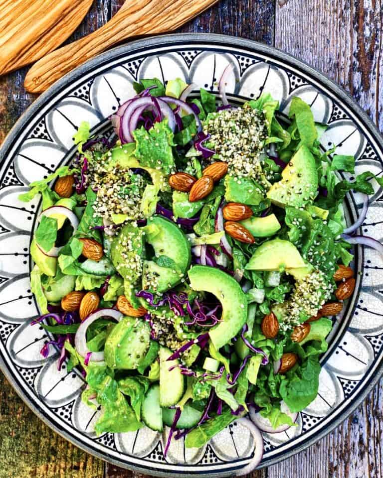 Avocadosalat - grøn salat med avocado