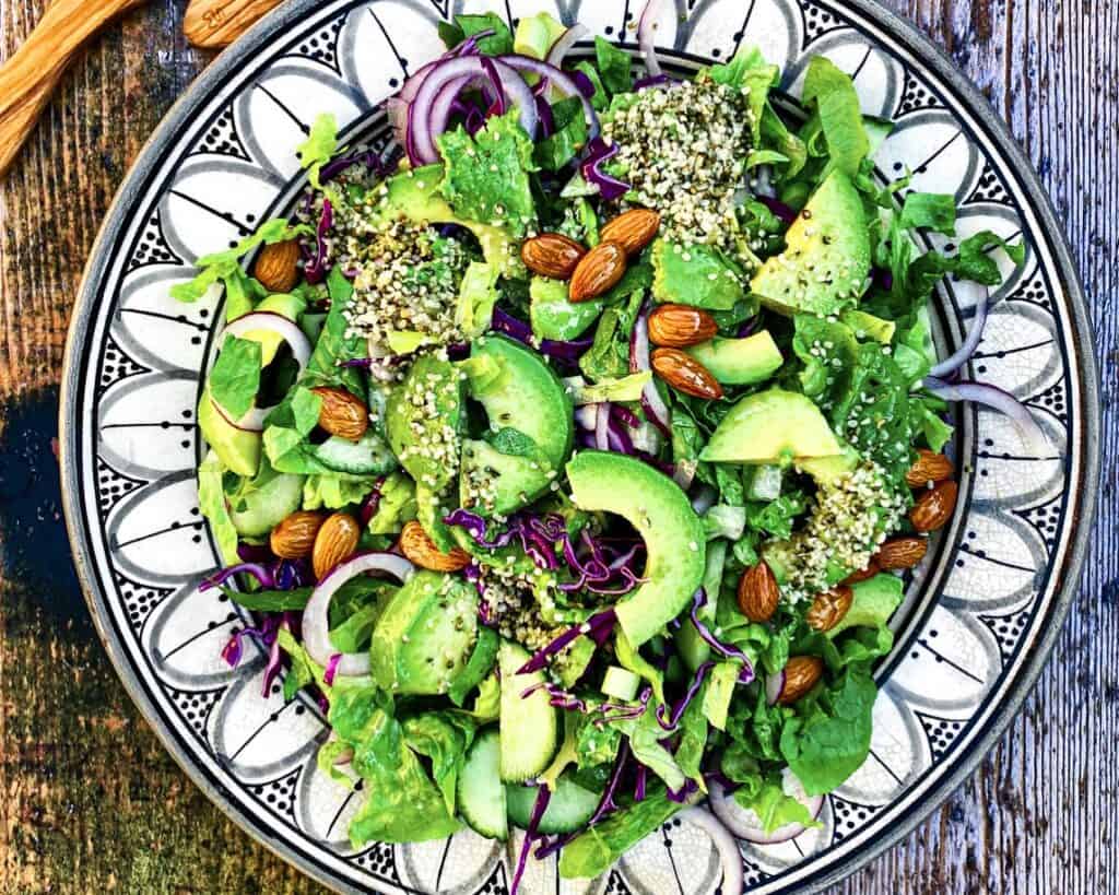 Avocadosalat - grøn salat med avocado