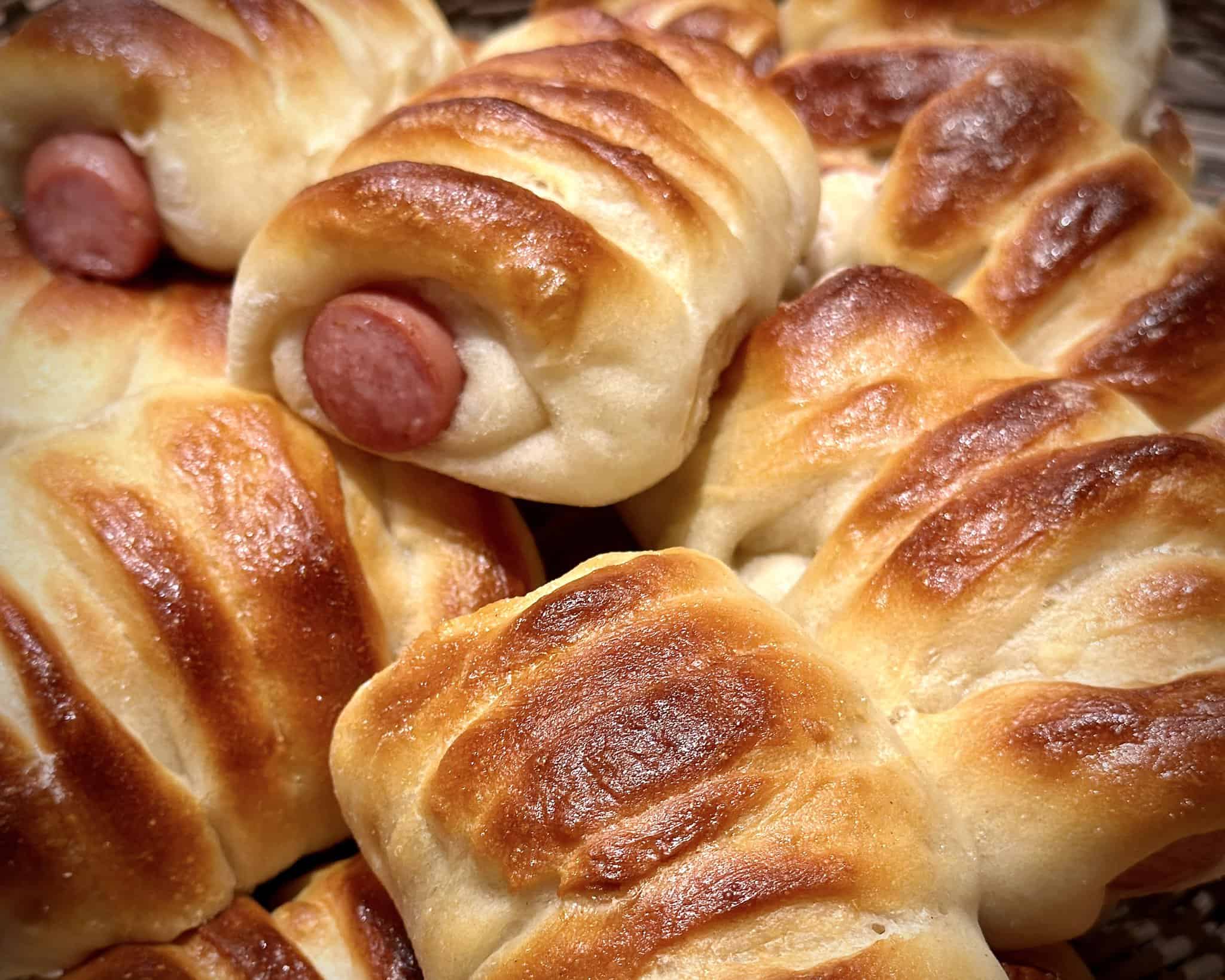 Pølsehorn - Nem opskrift på store bløde og luftige pølsehorn