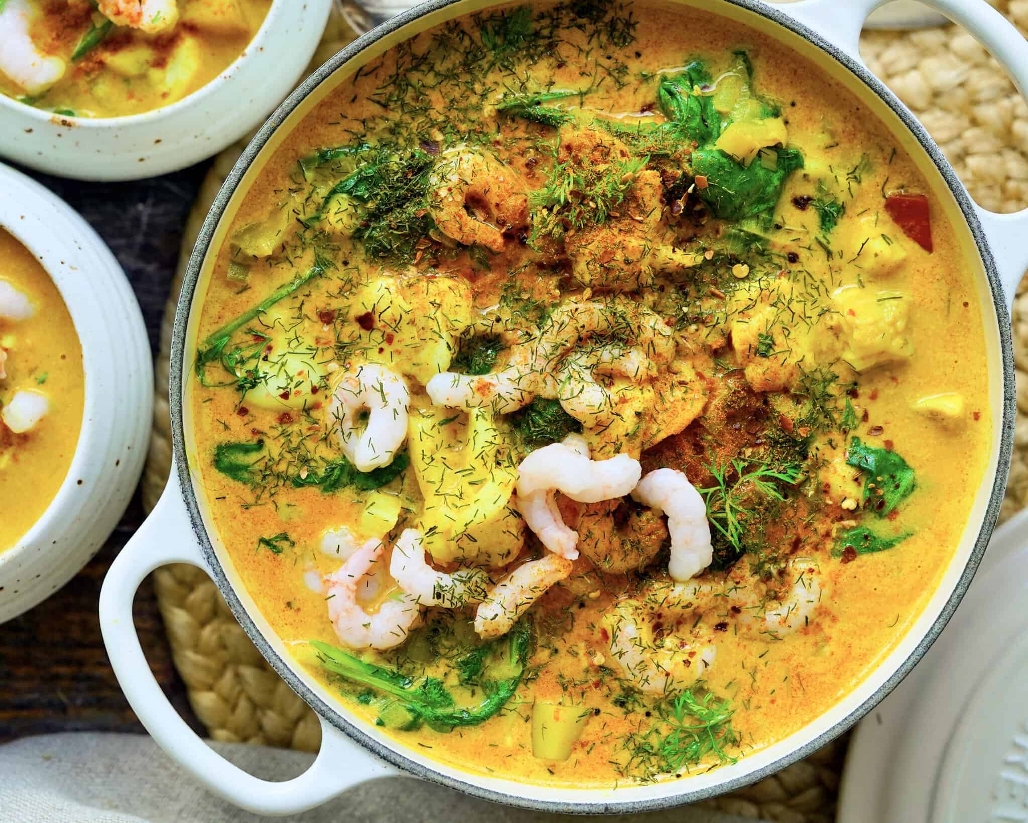 Fiskesuppe med rejer