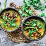 Linsesuppe - vegetarisk suppe med linser og grøntsager.