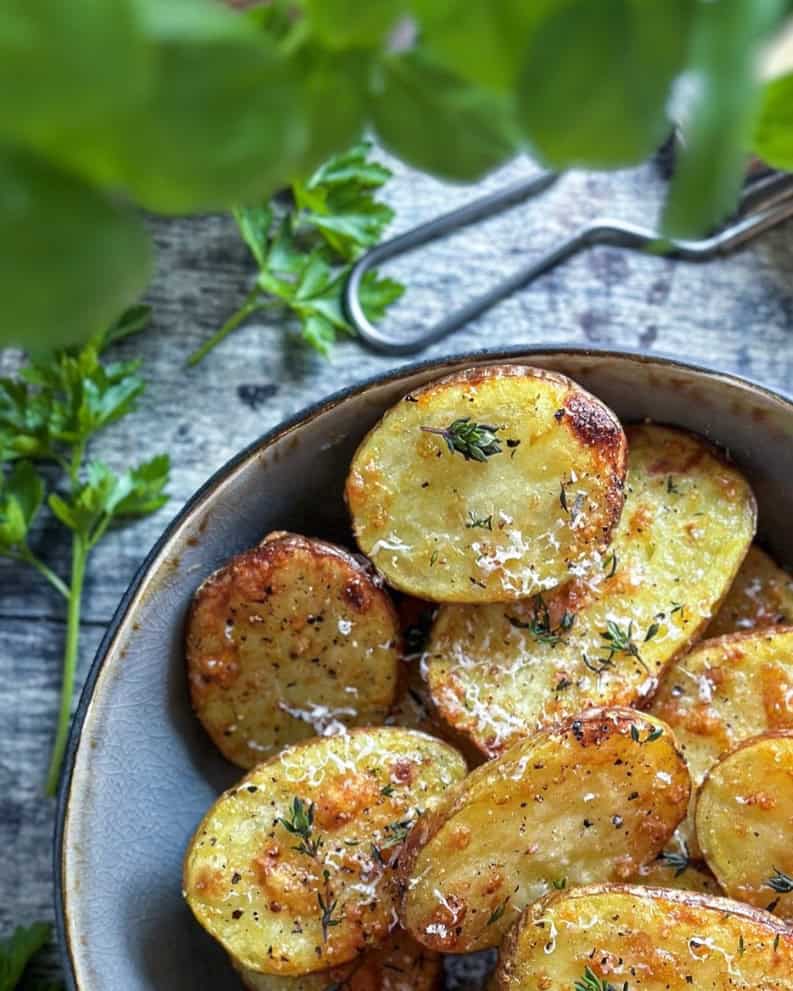 Parmesan kartofler - ovnbagte kartofler med parmesan ost