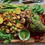 Langtidsstegt lammekølle med øl og ramsløgsmarinade.