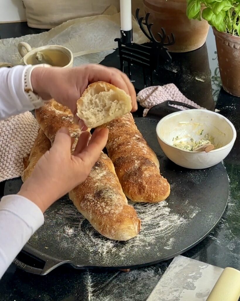 Ciabatta flutes - hjemmelavede italienske flutes.