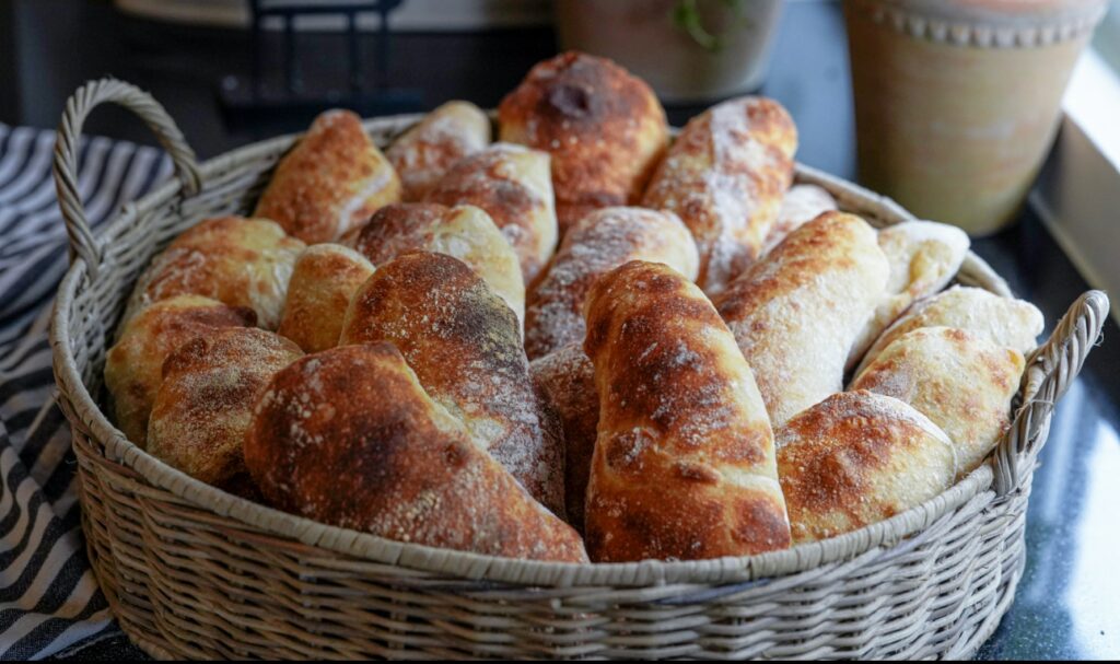 Nem opskrift på de populære ciabatta boller med sprød skorpe, store lufthuller og masser af smag.