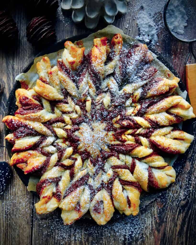 Nutellastjerne - Stjernebrød med færdig butterdej og nutella -