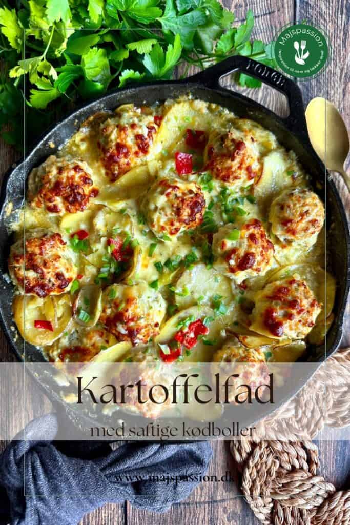 Kartoffelfad med kødboller