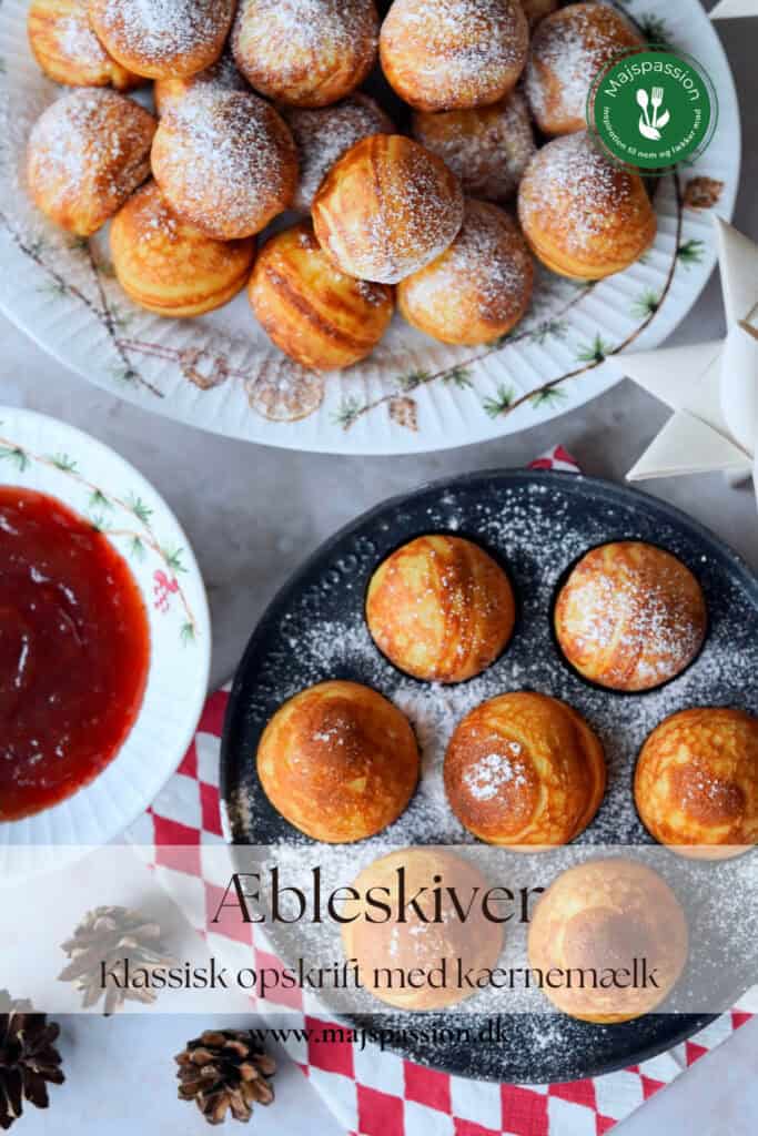 Gammeldags æbleskiver lavet med kærnemælk
