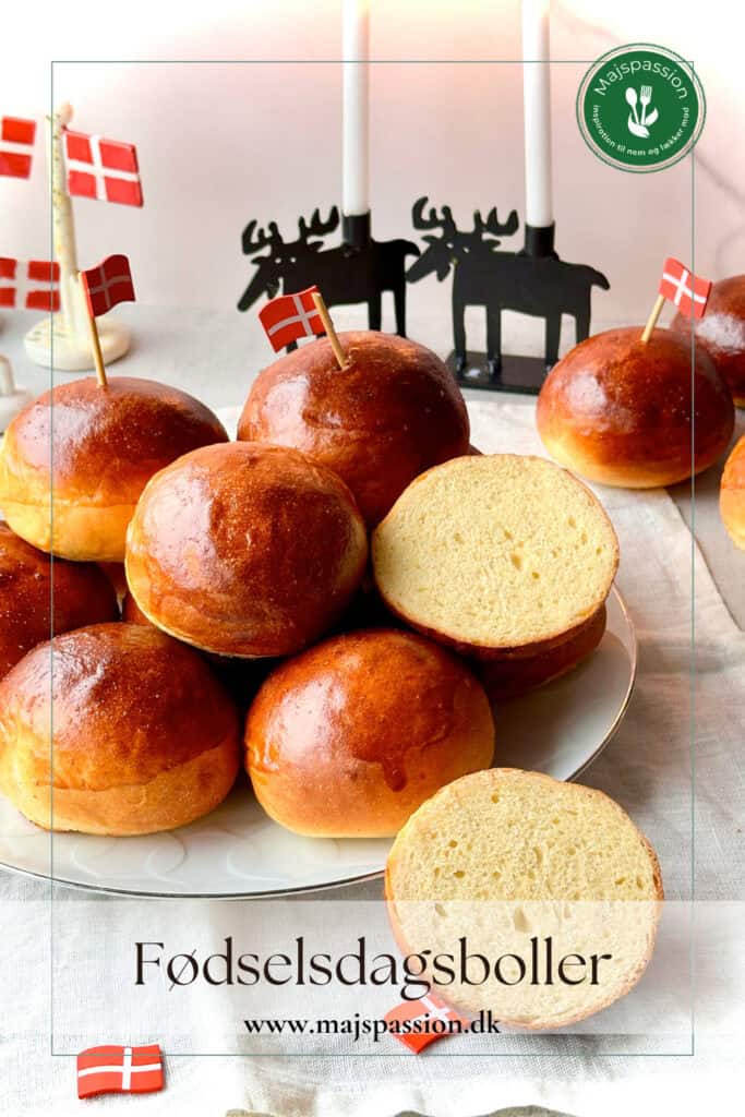 Fødselsdagsboller - Store, bløde og luftige boller til fødselsdag.