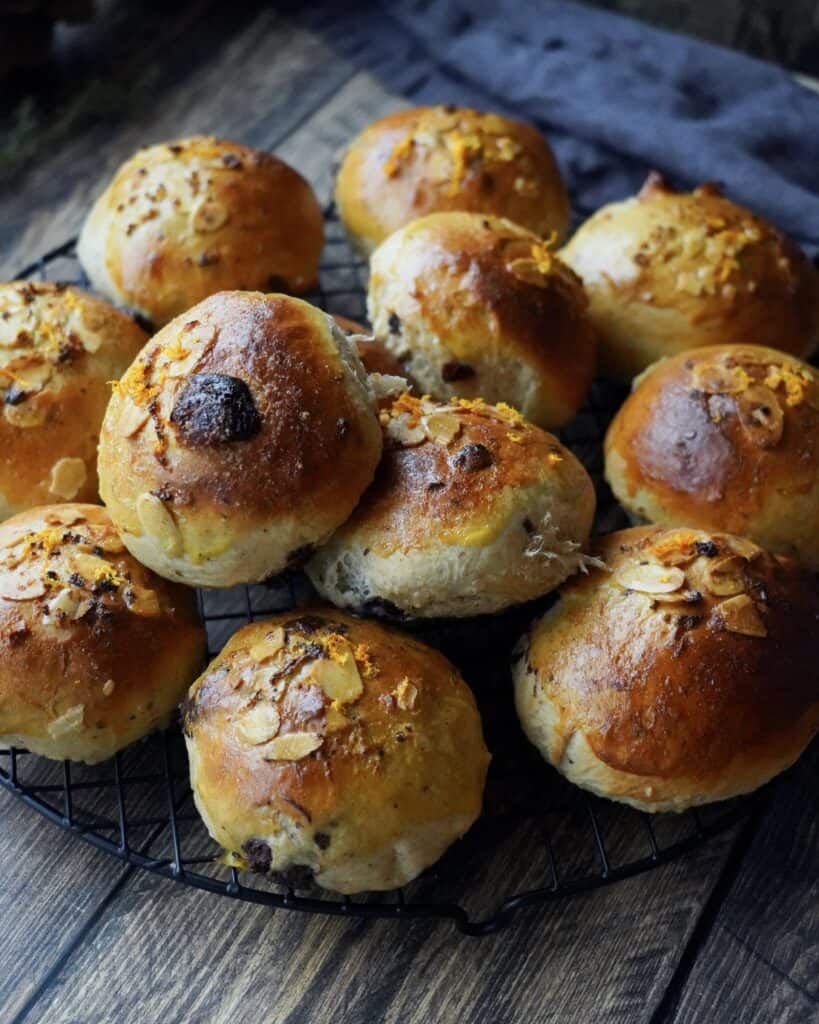 Store bløde juleboller med appelsin og chokolade