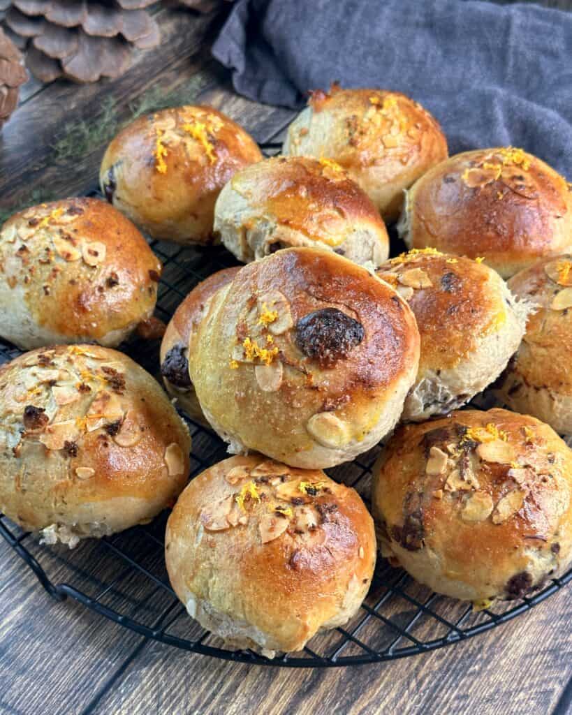 Store bløde juleboller med appelsin og chokolade