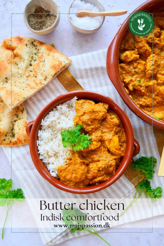 Butter chicken - indisk kylling i cremet sovs.