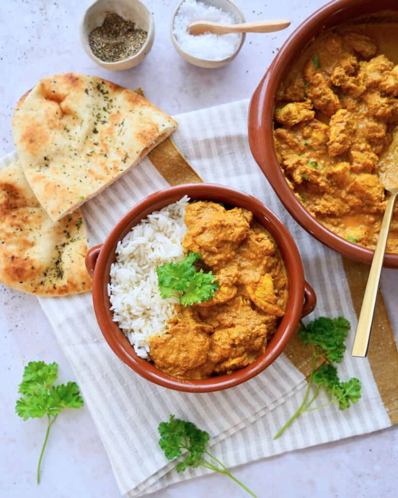 Butter chicken - indisk kylling i cremet sovs.