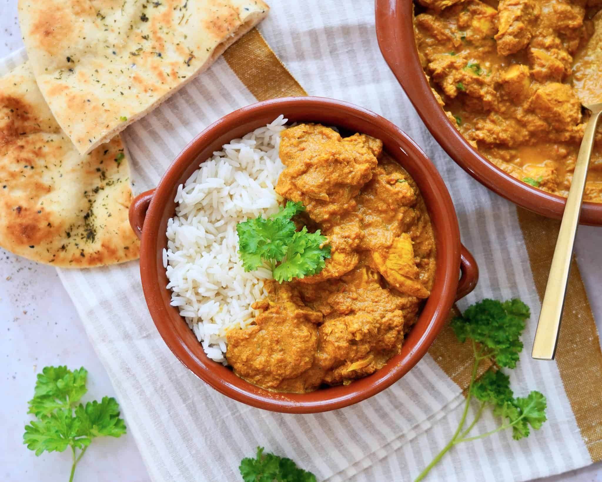 Butter chicken - indisk kylling i cremet sovs.