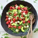Vandmelonsalat - Hjemmelavet vandmelonsalat med avocado og feta