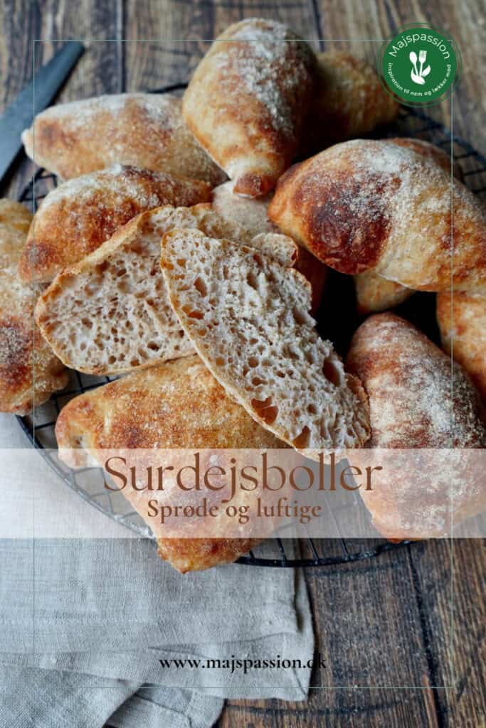 Surdejsboller - sprøde og luftige boller bagt med surdej