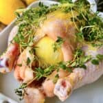 Citronkylling - Hel kylling med citron tilberedt i ovn eller airfryer.