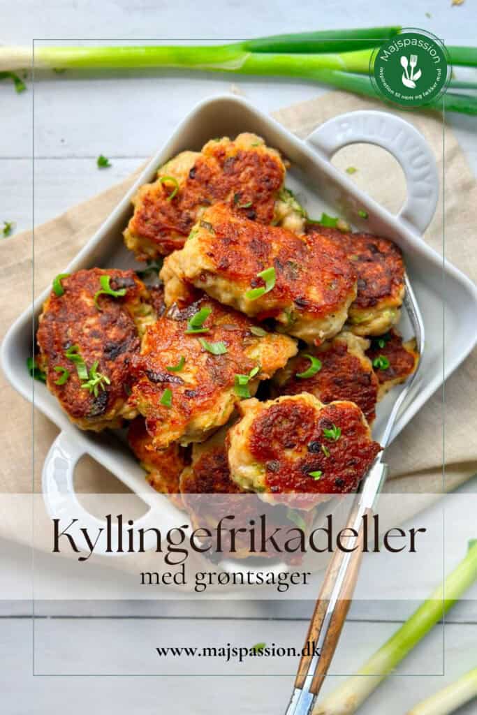 Kyllingefrikadeller med grøntsager - hjemmelavede