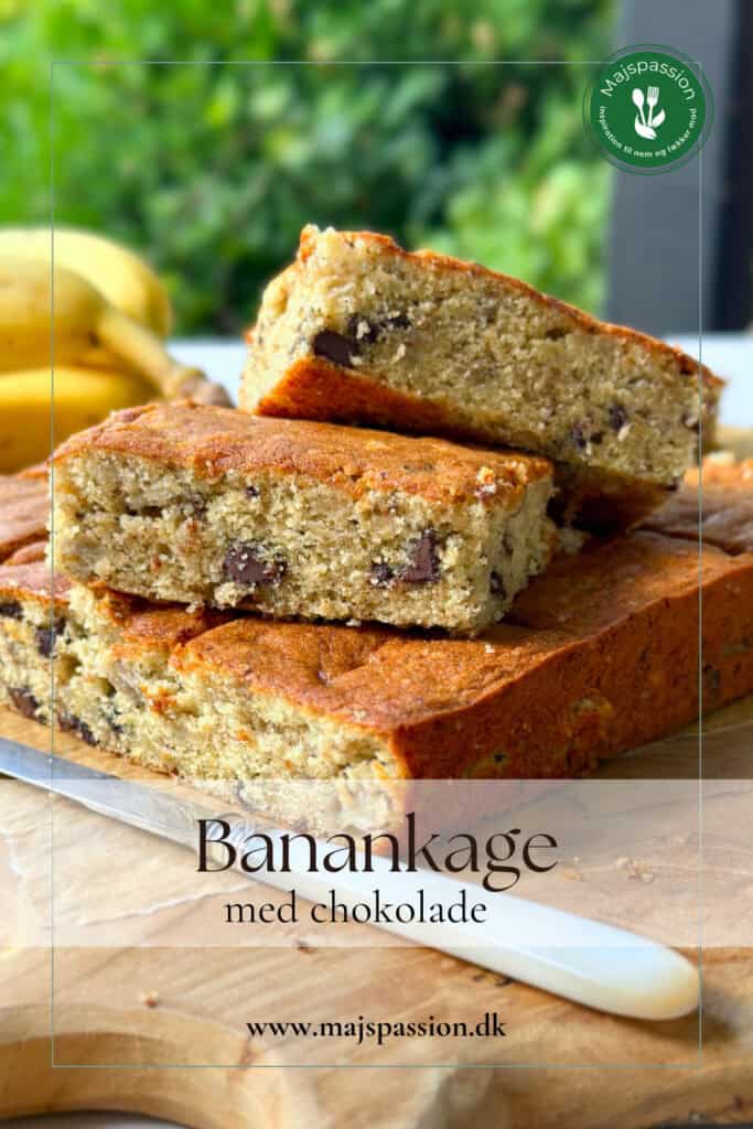 Banankage med chokolade