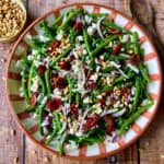 Bønnesalat - salat med grønne bønner, feta og soltørrede tomater.