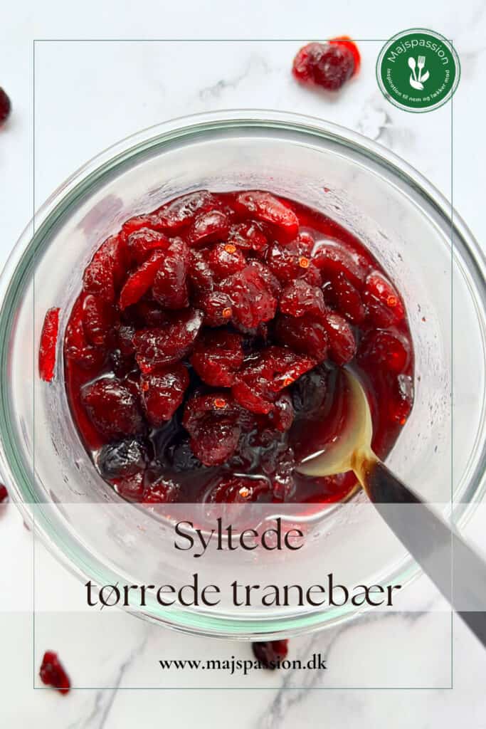 Syltede tørrede tranebær - hjemmelavede råsyltede tørrede tranebær