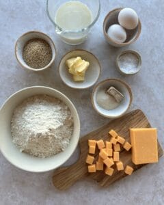 Ingredienser til osteboller