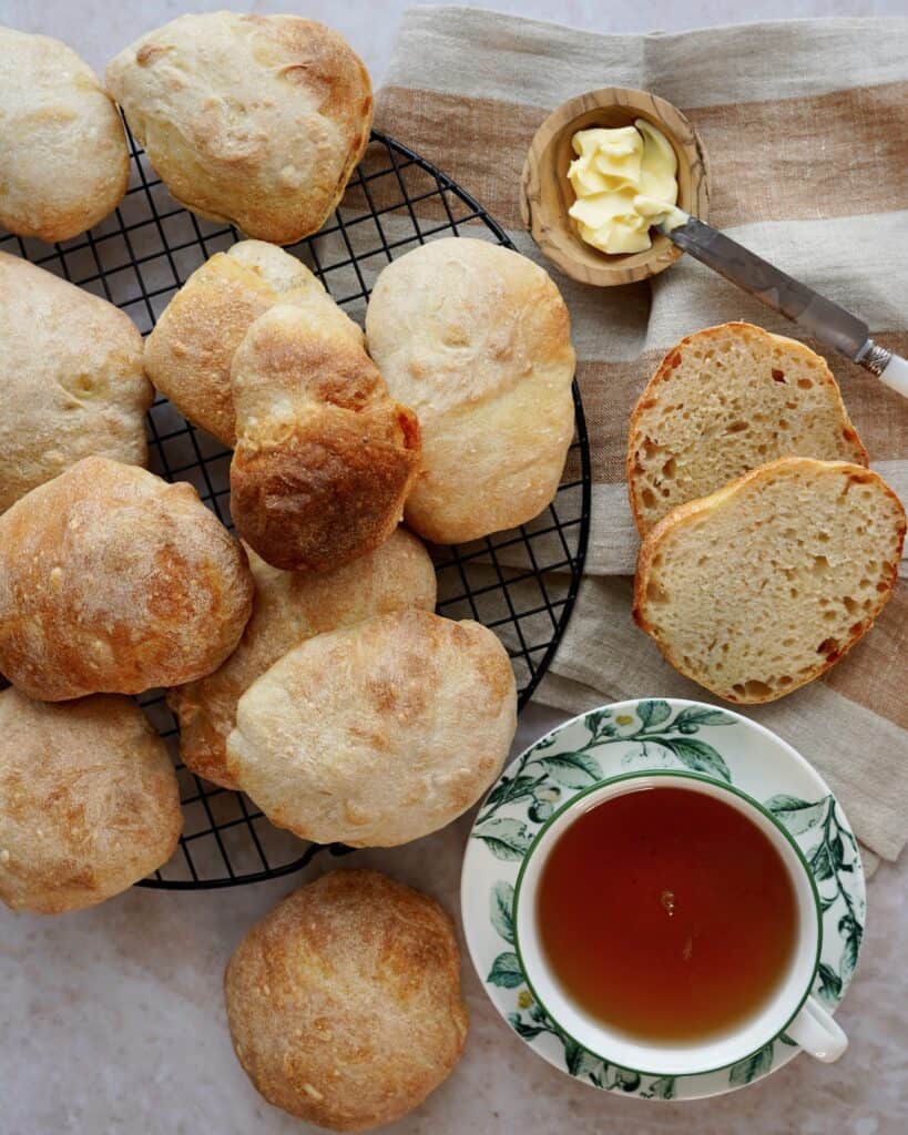 Brusebadsboller - koldhævede boller