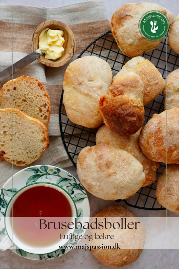 Brusebadsboller - Koldhævede boller