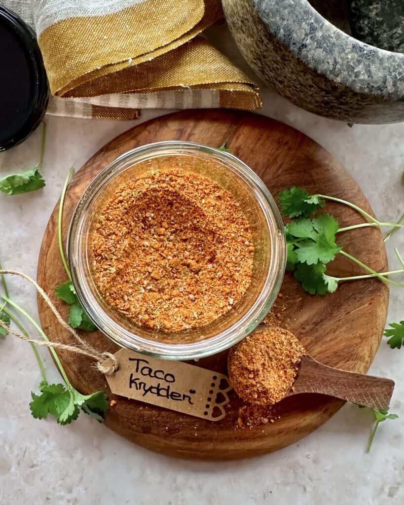 Taco krydderi - Hjemmelavet taco krydderi mix til mexicansk mad.