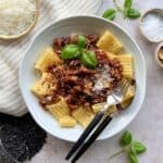 Beluga Bolognese - Vegetarisk bolognese med beluga linser.