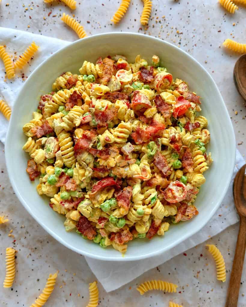 Pastasalat med bacon