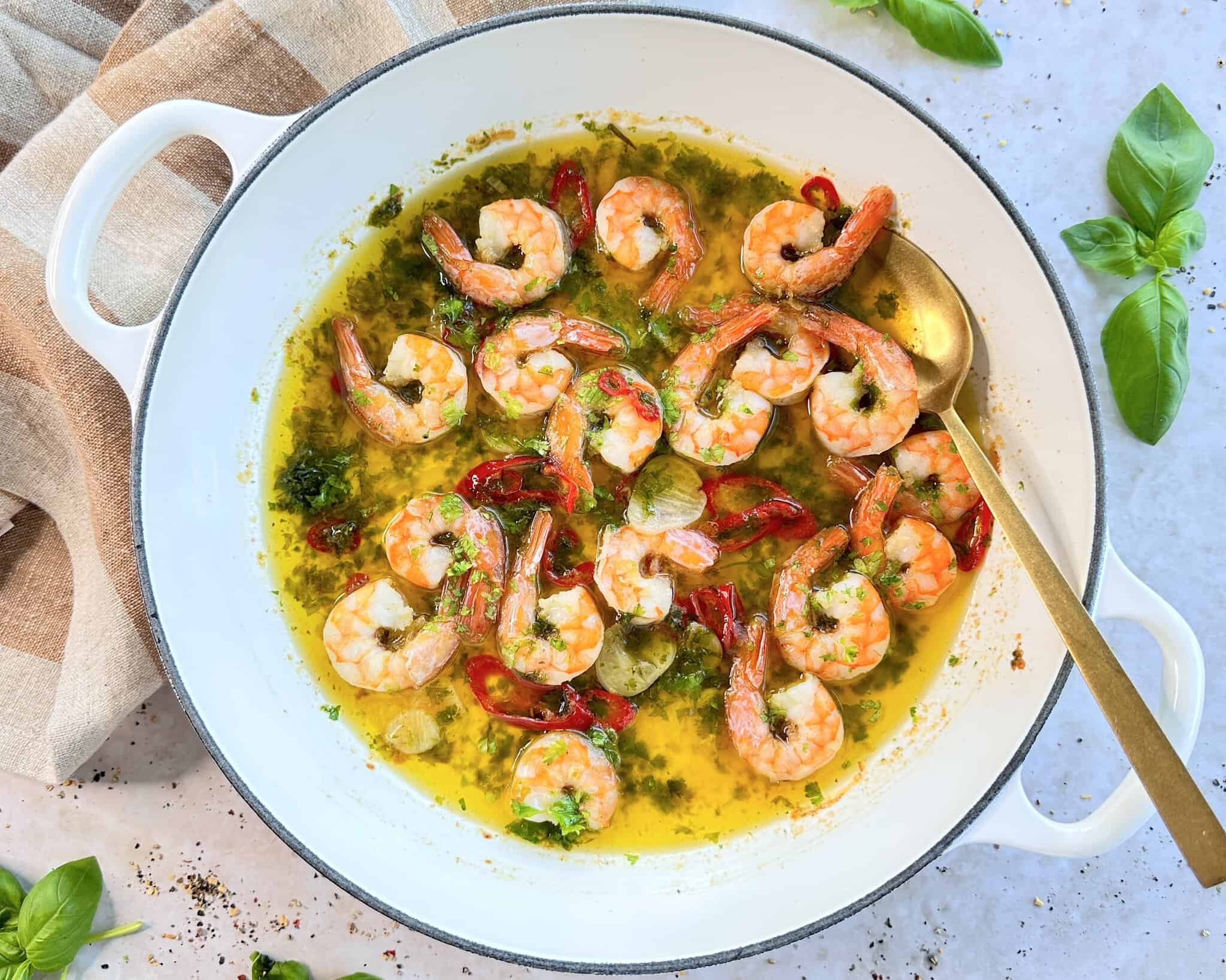 Gambas al ajillo - Kæmperejer i hvidløg