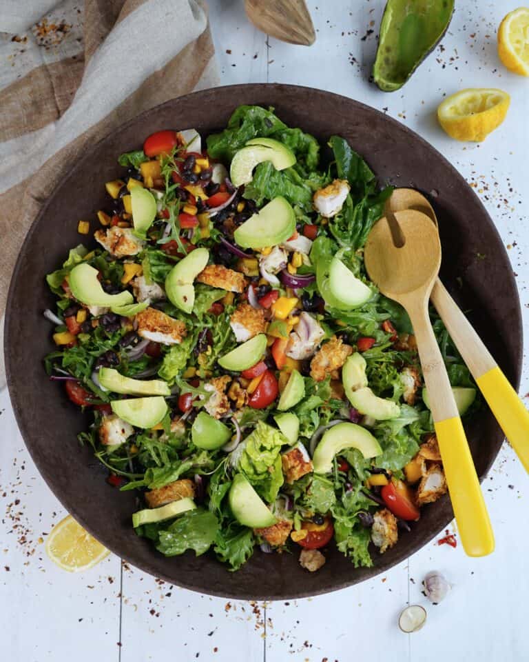 Crispy chicken salat - Salat med sprød kylling