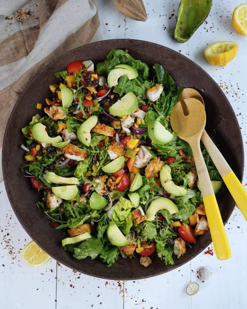 Crispy chicken salat - Salat med sprød kylling