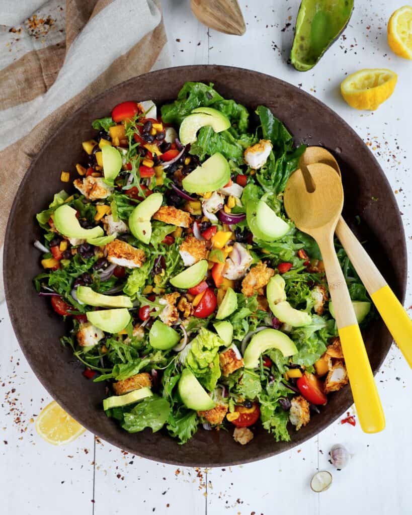Crispy chicken salat - Salat med sprød kylling