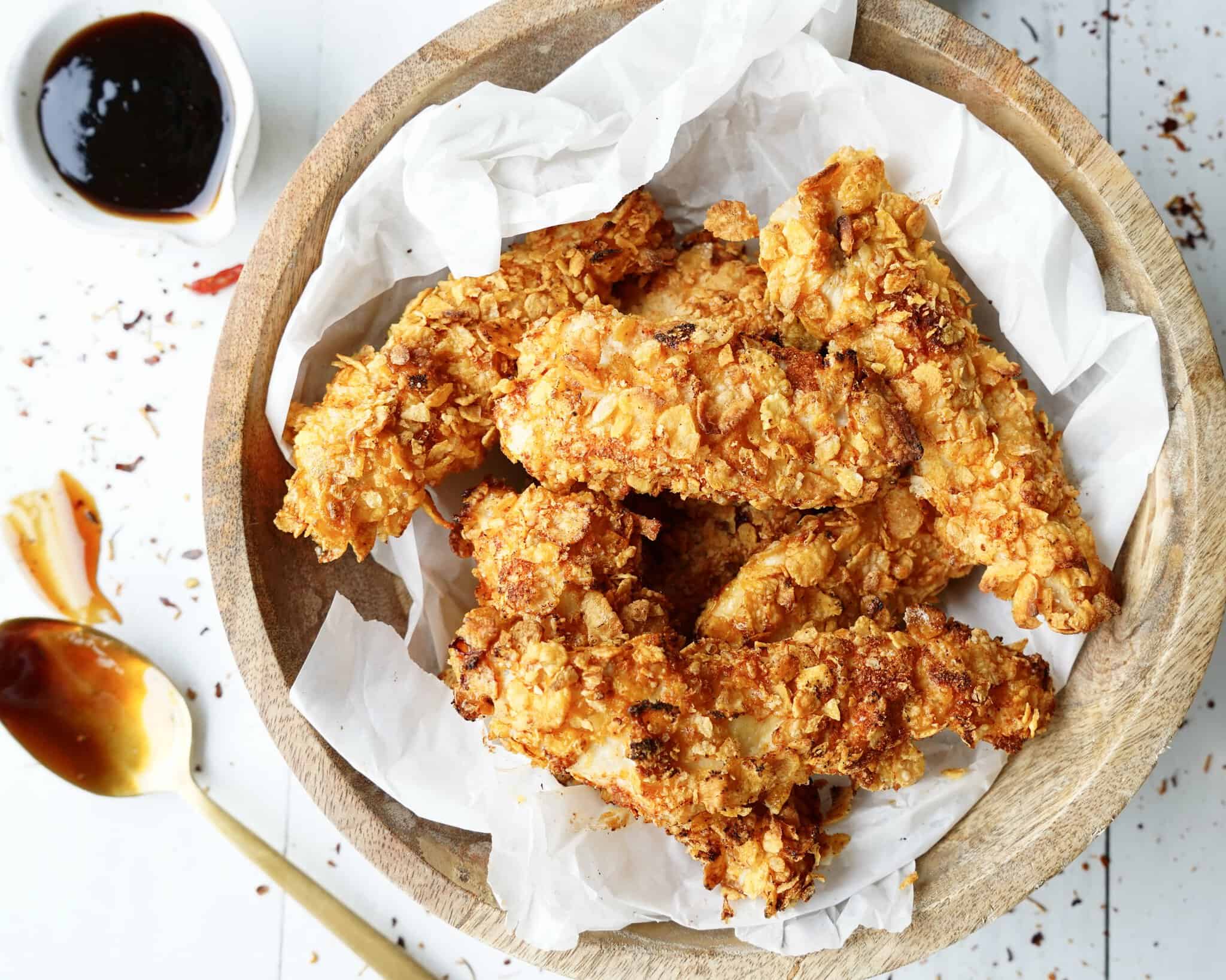 Sprøde Kylling med cornflakes.