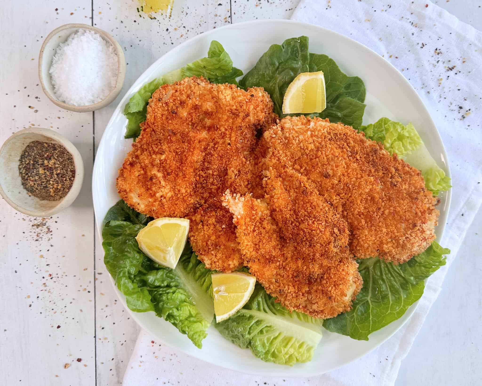 Sprød, hjemmelavet kyllingeschnitzel til ovn eller airfryer-