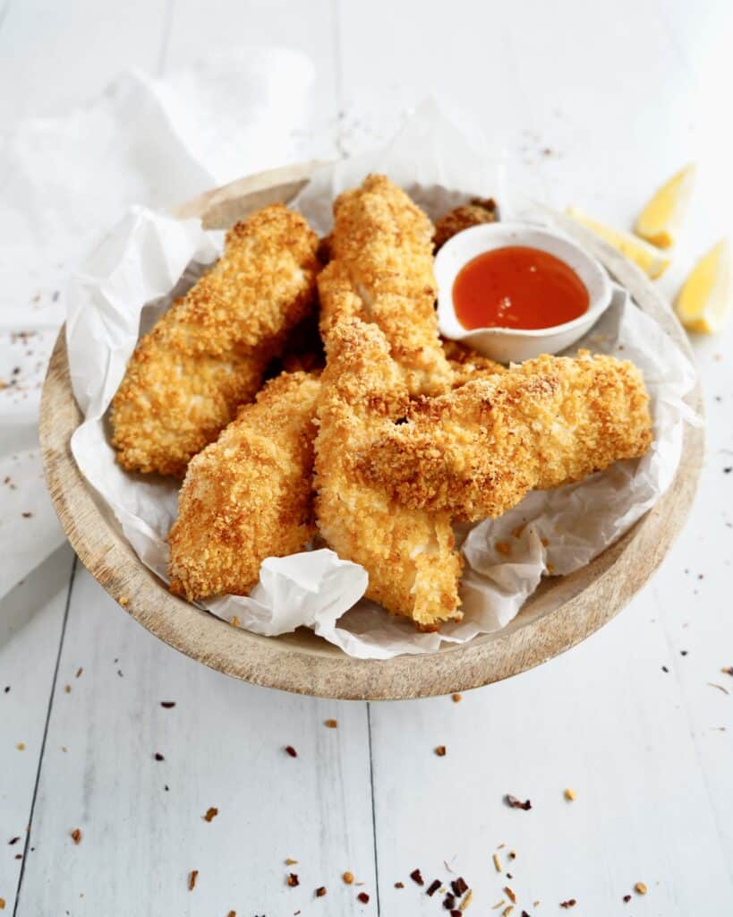 Crispy chicken - saftig kylling med panko panering.