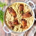Nem pastaret med kylling og karamelliserede løg